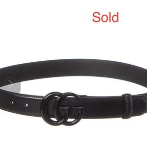 Authentic- GG Marmont Leather Belt Size 85
